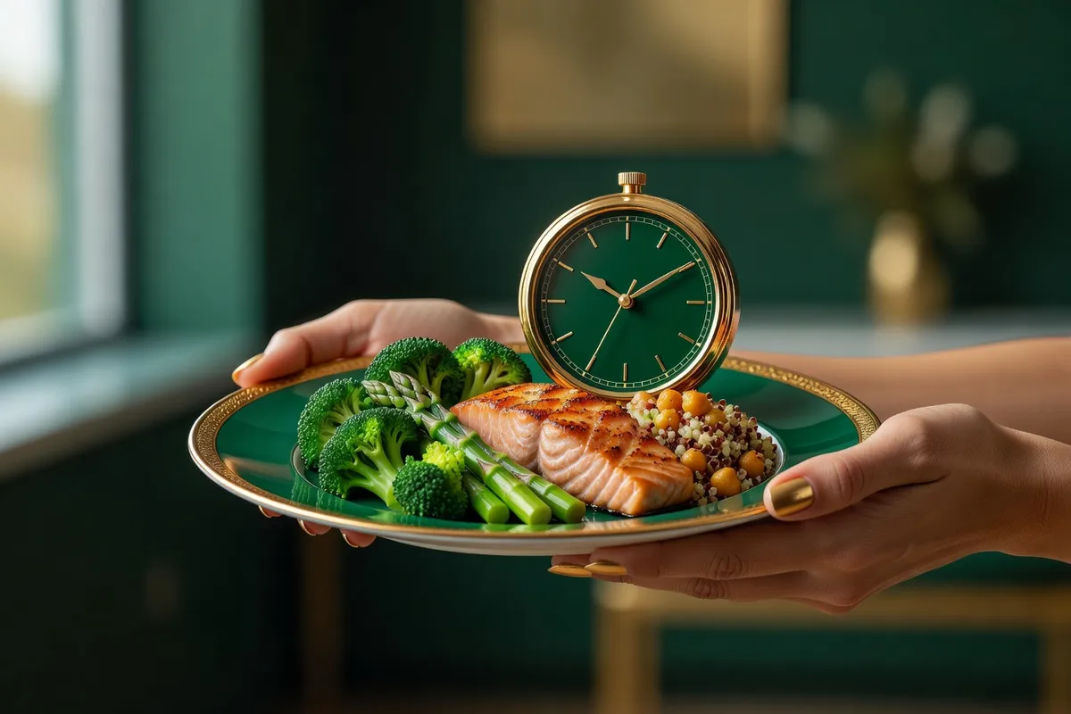 Schéma des fenêtres alimentaires adaptées aux phases folliculaire et lutéale du cycle